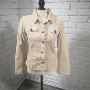 For Joseph "Fortune" Ladies Size Small Beige Sherpa Lined Corduroy Jacket